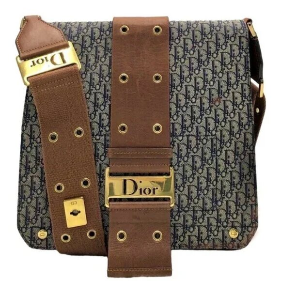 Christian Dior Handbags - Authentic Christian Dior Monogram Street Chic Messenger Shoulder Bag Leather Tan